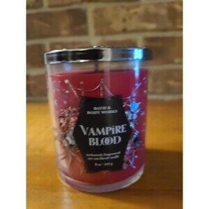 VAMPIRE BLOOD Halloween Single Wick Candle 8oz Bath & Body Works
